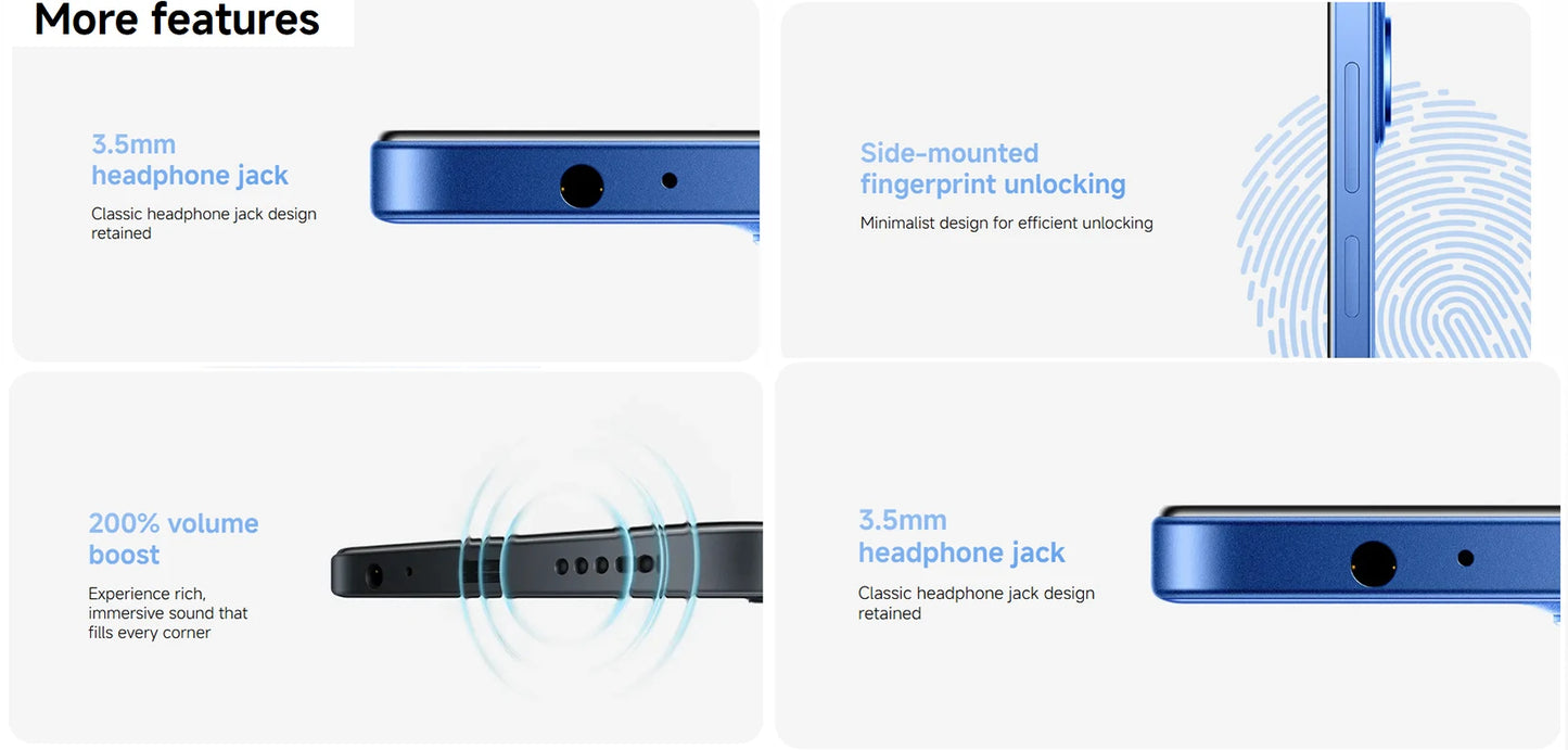 【Brand+】Global Version Redmi 15C 4G Mobile Phone 50MP AI Dual Camera 6000mAh 33W Fast Charging Cellphone Smartphone