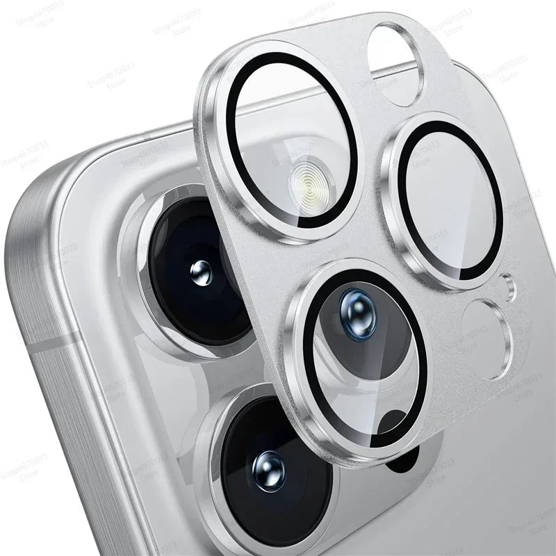 1Pcs Camera Protection Glass For IPhone 16 15 14 13 Pro Max Mini Lens Cover Glass For IPhone 15 14 16 Plus Lens Metal Ring Film