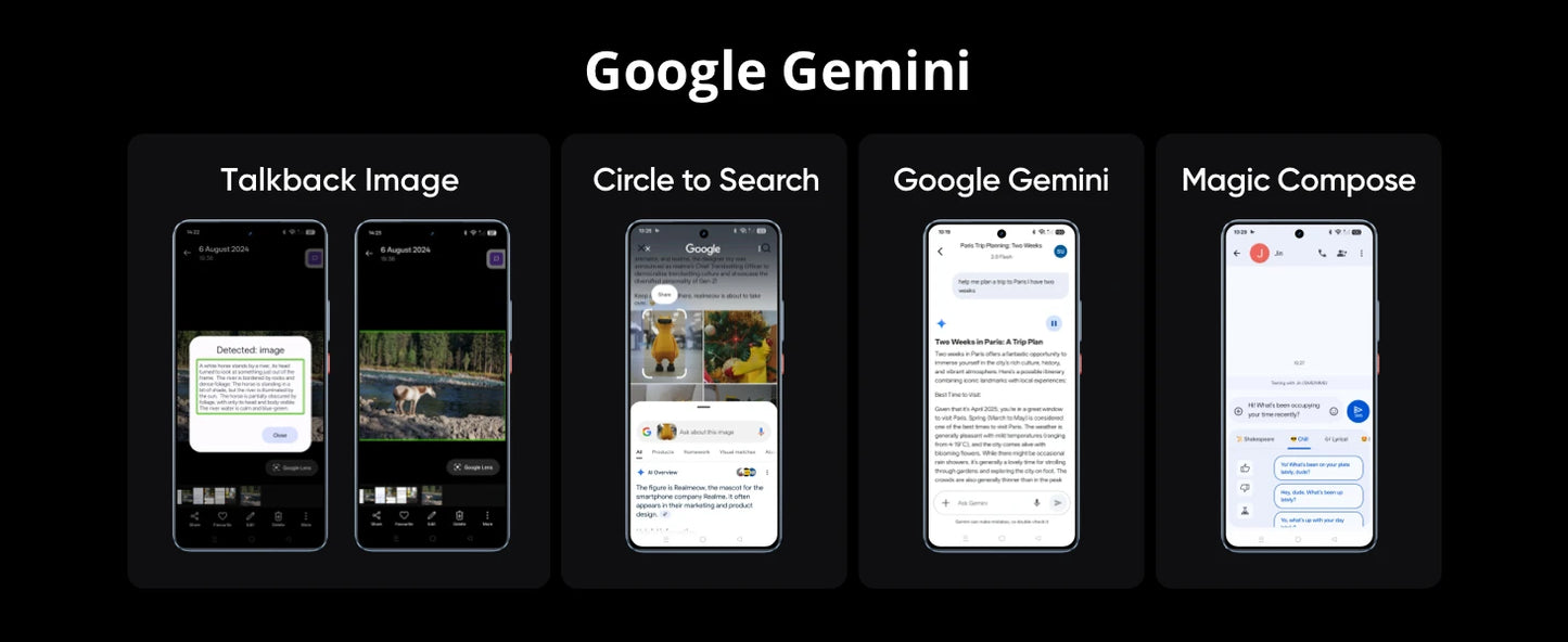 【Brand+】Global Version realme GT 7 5G AI Smartphone MTK Dimensity 9400e 6000nits Pro-Esports Display 7000 mAh Battery