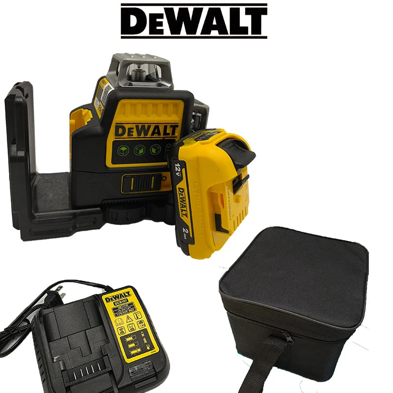 2025 Dewalt DW089LG Degree Vertical 12V Lithium Battery 12 Line Laser 360 Level Outdoor Green Laser Level Tool
