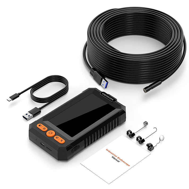 2-100m Industrial Endoscope Camera 8mm 1080P Detachable Design IP67 Borescope Inspection Camera for Piping Sewer 2600mAh