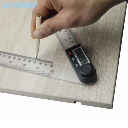 200mm Angle Ruler Goniometer Angle Finder Guage Meter Protractor Electronic Digital 360-Degree 2 in 1 Multifunction Inclinometer