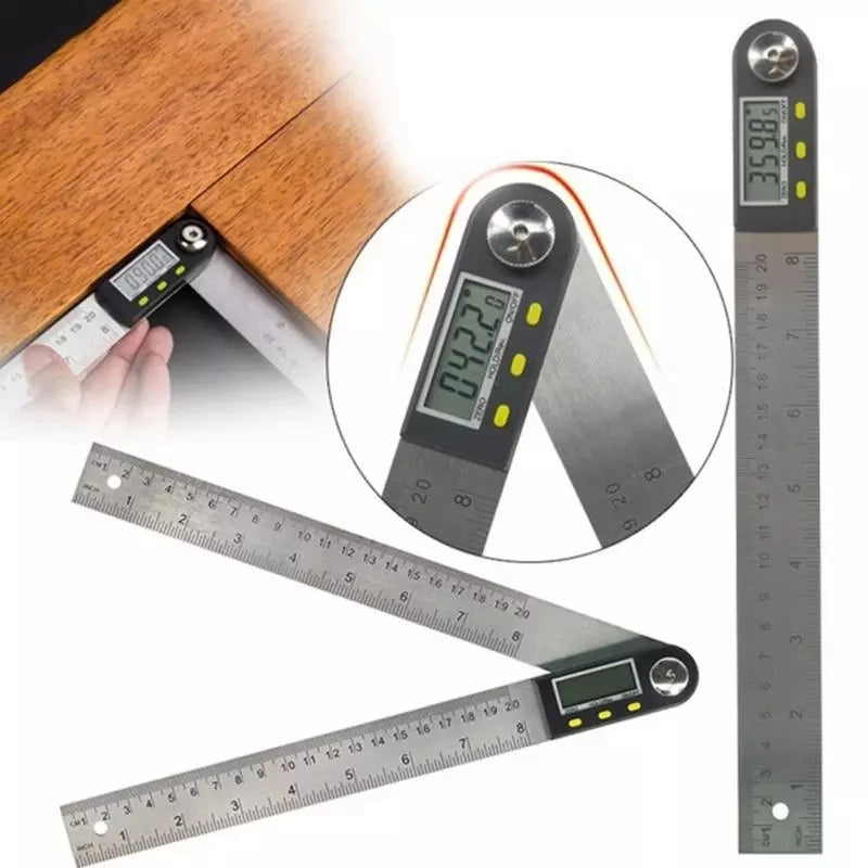200mm Angle Ruler Goniometer Angle Finder Guage Meter Protractor Electronic Digital 360-Degree 2 in 1 Multifunction Inclinometer
