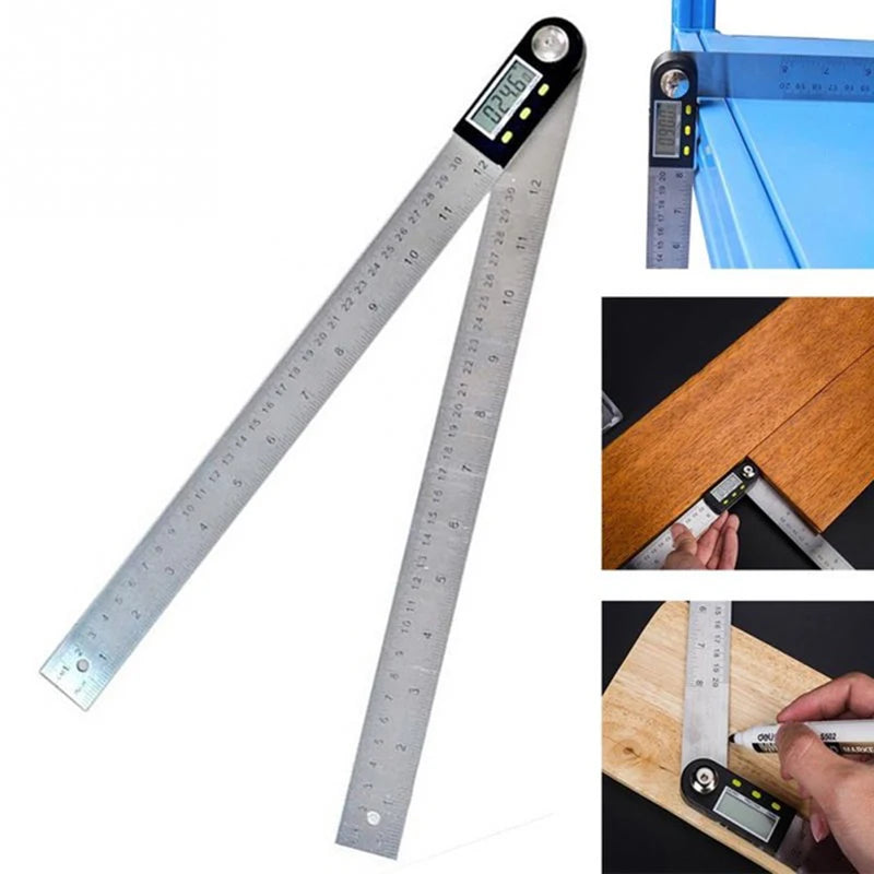 200mm Angle Ruler Goniometer Angle Finder Guage Meter Protractor Electronic Digital 360-Degree 2 in 1 Multifunction Inclinometer