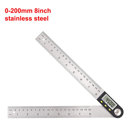 200mm Angle Ruler Goniometer Angle Finder Guage Meter Protractor Electronic Digital 360-Degree 2 in 1 Multifunction Inclinometer