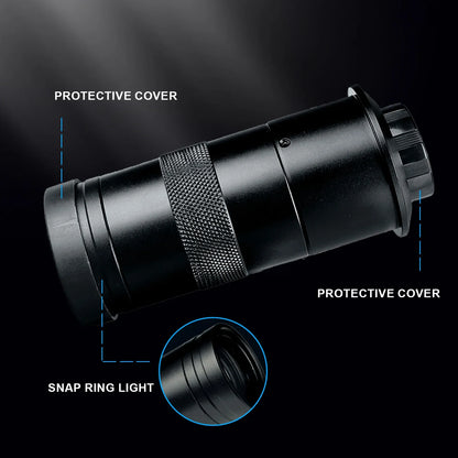 130X 150X 180X 215X zoom C Mount Lens Magnification Adjustable 0.7X~4.5X Optical Zoom Lens For HDMI USB Microscope Camera