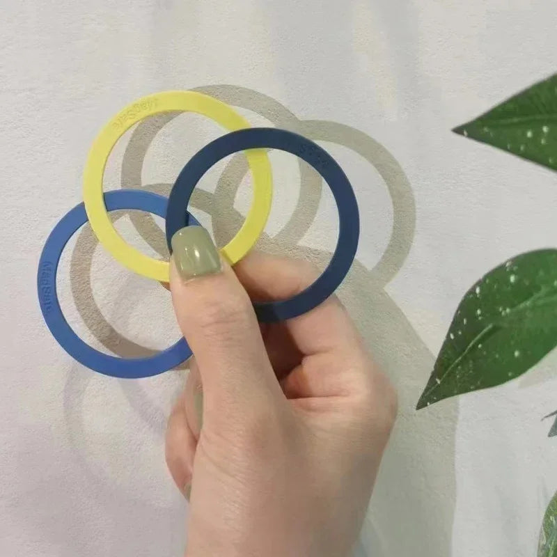 1PCS Magsafe Colourful Silicone Magnetic Metal Ring Universal Sticker Support Wireless Charger Magnetic Patch Sheet for IPhone