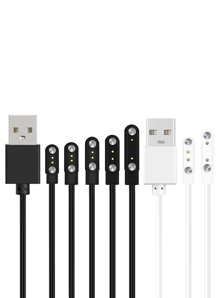 2 Pin Strong Magnetic Charge Cable USB Charging Line Cord Rope Compatible With Smart Watches Universal