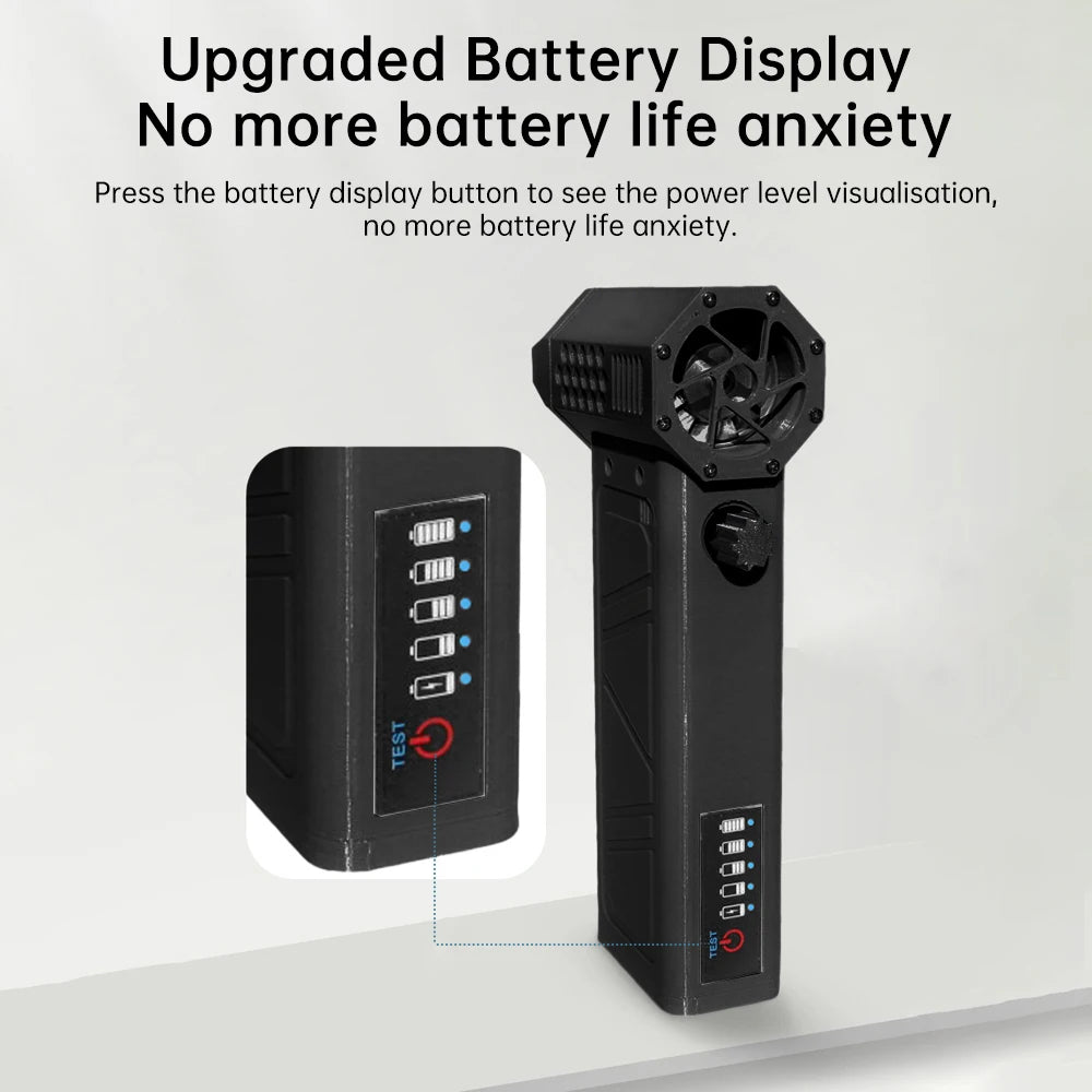140000RPM Dust Blower 62m/s Powerful Violent Fan 8000mAh Battery Air Blower With Charger indicator Lights