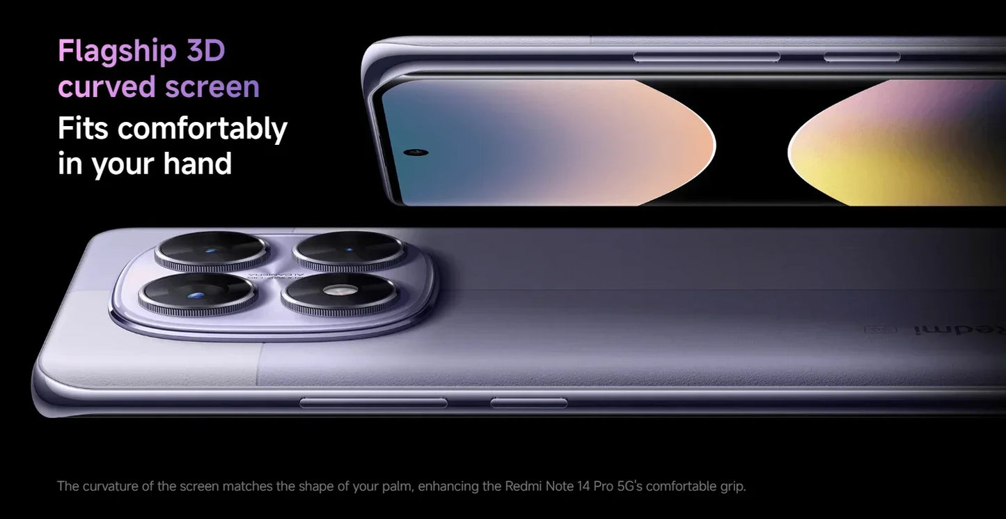 【Brand+】Xiaomi Redmi Note 14 Pro 5G Smartphone MediaTek Dimensity 7300-Ultra 200MP AI camera NFC 6.67"AMOLED display IP68