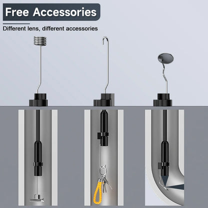 2-100m Borescope 8mm Camera 1080P HD 4.3'' Screen Endoscope IP67 Detachable Design 2600mAh Inspection Camera for Piping