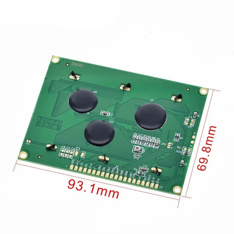 12864 LCD 5V 128*64 DOTS Blue/Greem Screen With backlight ST7920 Parallel port LCD12864 For arduino