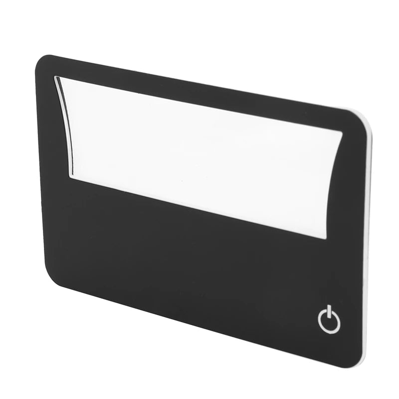 2025 New Credit Card Size Lighted 3X Magnifier Bundle Includes 2 Magnifiers, Each Magnifier For Reading Has 3X Lens, Use As 3X M