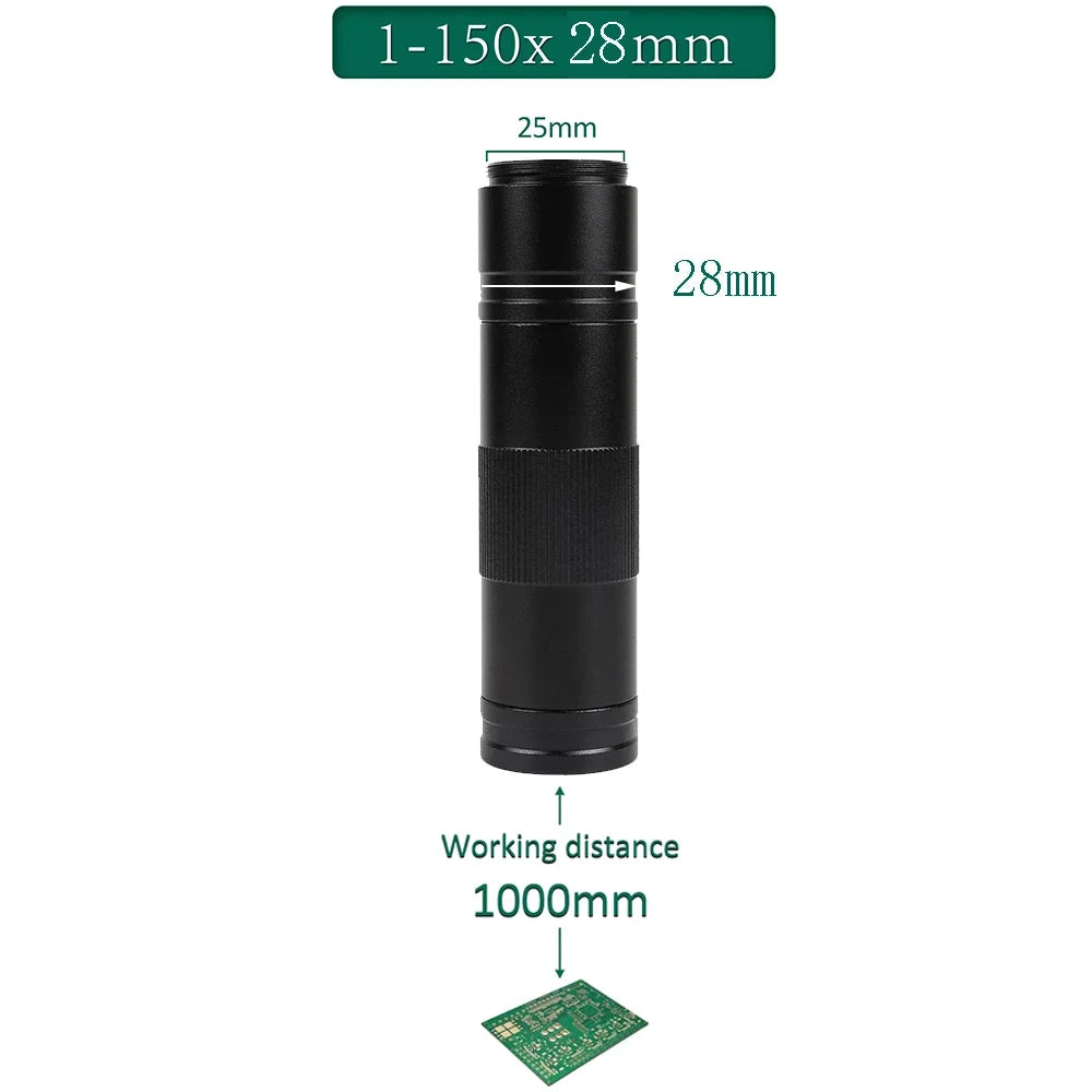 130X 150X 180X 215X zoom C Mount Lens Magnification Adjustable 0.7X~4.5X Optical Zoom Lens For HDMI USB Microscope Camera