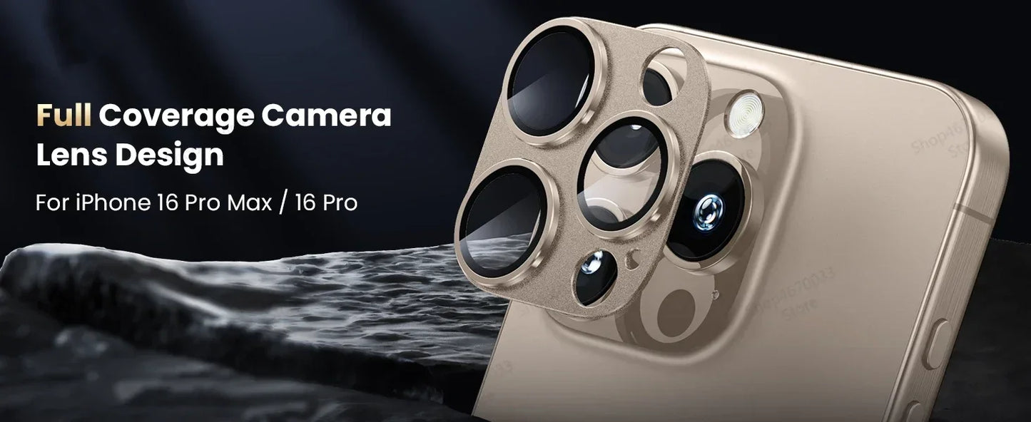 1Pcs Camera Protection Glass For IPhone 16 15 14 13 Pro Max Mini Lens Cover Glass For IPhone 15 14 16 Plus Lens Metal Ring Film