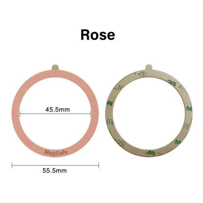 1PCS Magsafe Colourful Silicone Magnetic Metal Ring Universal Sticker Support Wireless Charger Magnetic Patch Sheet for IPhone