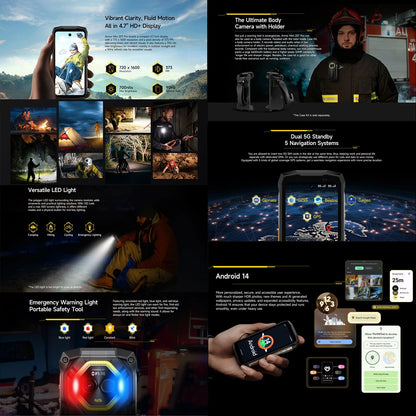 【World Premiere】Ulefone Armor Mini 20T Pro 5G  4.7" Display  Rugged Phone LED Light Android 14 Smartphone 6200mAh 16GB+256GB 33W
