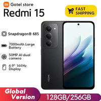 【Brand+】Redmi 15 Global Version Smartphone 6.9" 50MP 7000mAh battery 33W fast charging IP64 Snapdragon® 685 Mobile Platform