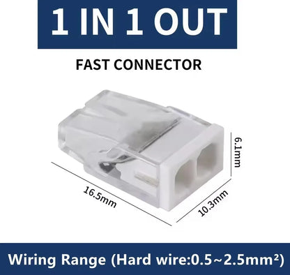 10/50pcs CMK 20 Mini Quick Wire Connectors 2/3/4/5/6/8 Ports Hard wire Quick Push-In Terminal Block 450V 25A 0.5~2.5mm² ﻿