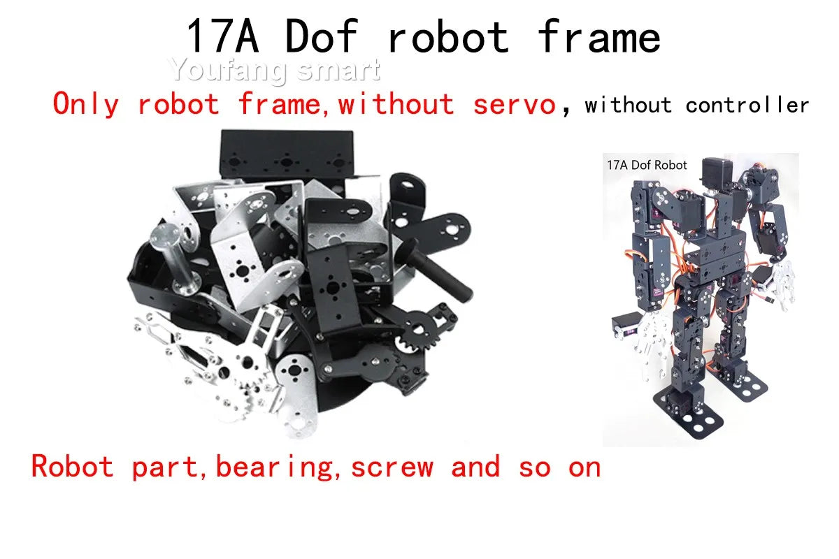 17 DOF Humanoid Robot Frame Educational Robot Kit for Ardunio Robotic Walking Compatible Servo MG996 Programmable Robot DIY Kit
