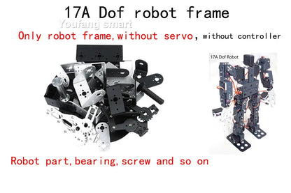 17 DOF Humanoid Robot Frame Educational Robot Kit for Ardunio Robotic Walking Compatible Servo MG996 Programmable Robot DIY Kit