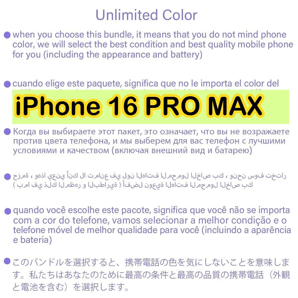 100% Original iPhone 16 Pro MAX Smartphone 6.9