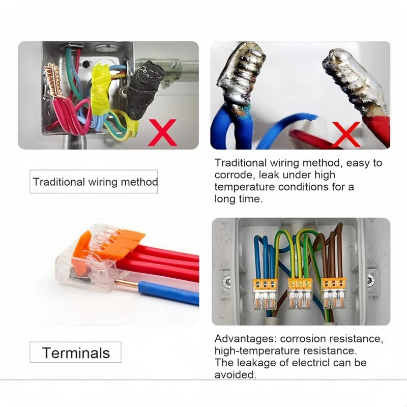 10/75pcs Universal Type Quick Plug-in Terminals,Electrical Equipment Connectors Lever Wire Connector Terminals 250V/32A