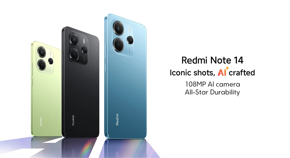 【Brand+】Global Version Xiaomi Redmi Note 14 MediaTek Helio G99-Ultra 108MP AI 5500mAh 6.67