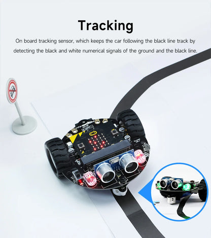 Yahboom Tiny:bit Plus Microbit Robot Car With ESP32 WiFi Camera Module Support APP FPV Control Programmable Toy Kids Coding