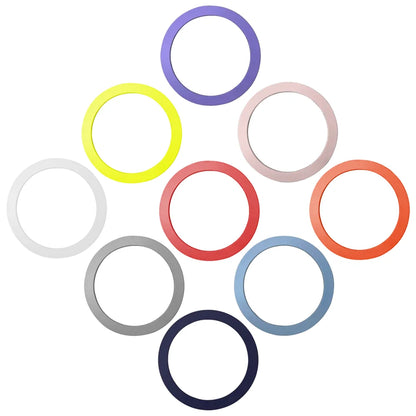 1PCS Magsafe Colourful Silicone Magnetic Metal Ring Universal Sticker Support Wireless Charger Magnetic Patch Sheet for IPhone