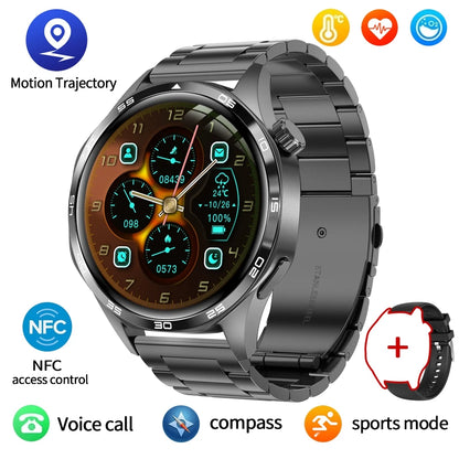 2025 New For HUAWEI Smart Watch Men GT5 PRO NFC GPS Sports Compass Fitness Heart Rate Bluetooth Call Smartwatch Watch 5 Pro
