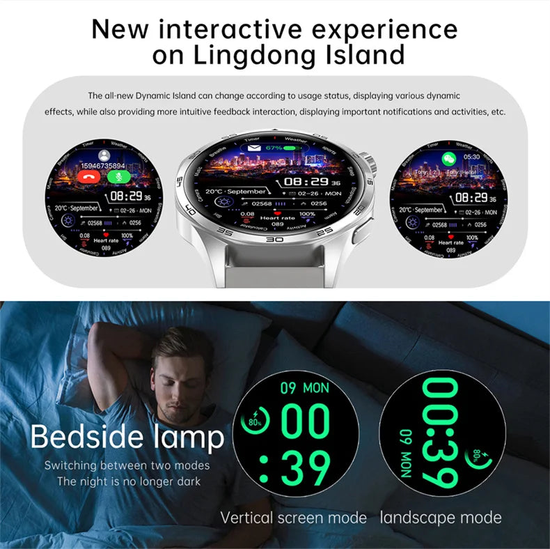 2025 New For HUAWEI Smart Watch Men GT5 PRO NFC GPS Sports Compass Fitness Heart Rate Bluetooth Call Smartwatch Watch 5 Pro