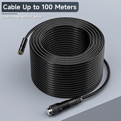 2-100m Borescope 8mm Camera 1080P HD 4.3'' Screen Endoscope IP67 Detachable Design 2600mAh Inspection Camera for Piping