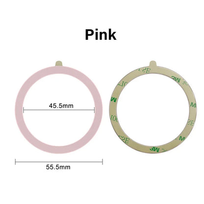 1PCS Magsafe Colourful Silicone Magnetic Metal Ring Universal Sticker Support Wireless Charger Magnetic Patch Sheet for IPhone