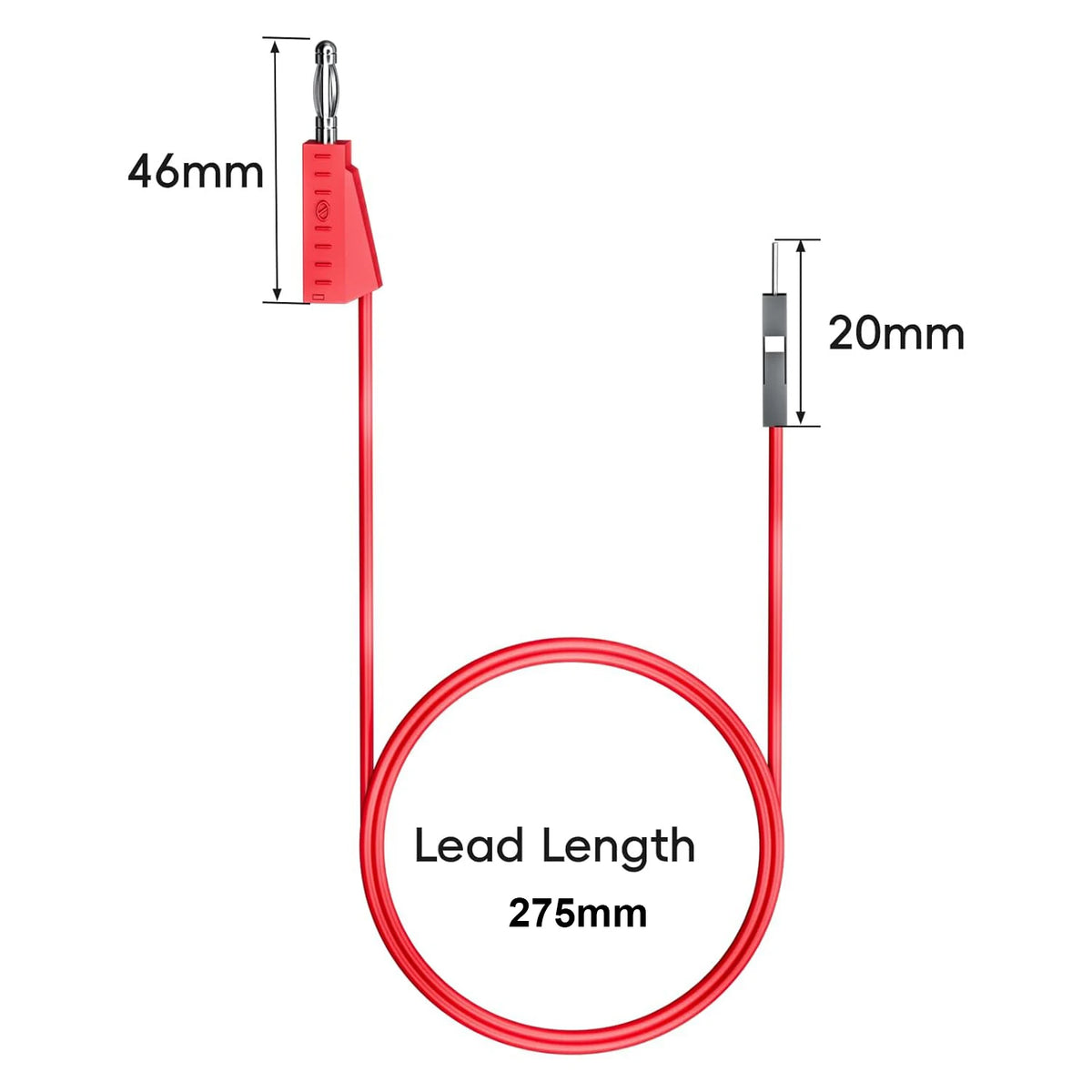 10pcs Banana Plug to Breadboard Male Jumper Wires Soft Flexible Silicone Test Leads for Electrical Testing