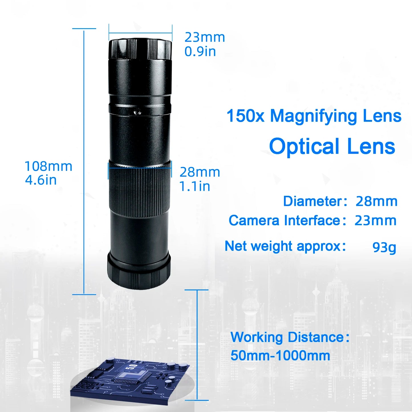 130X 150X 180X 215X zoom C Mount Lens Magnification Adjustable 0.7X~4.5X Optical Zoom Lens For HDMI USB Microscope Camera