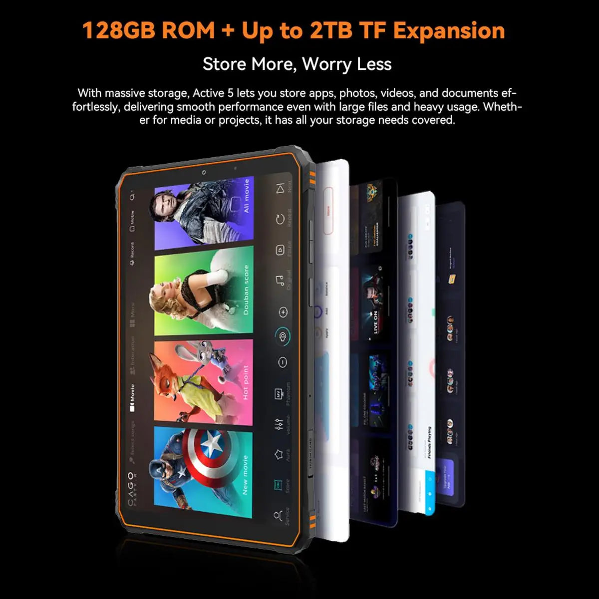 2025 Blackview Active 5 8.68'' Rugged Tablet PC Unisoc T615 Octa Core 8GB+128GB Telephone Smartphone 6600mAh Tablets Android 15