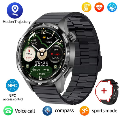 2025 New For HUAWEI Smart Watch Men GT5 PRO NFC GPS Sports Compass Fitness Heart Rate Bluetooth Call Smartwatch Watch 5 Pro