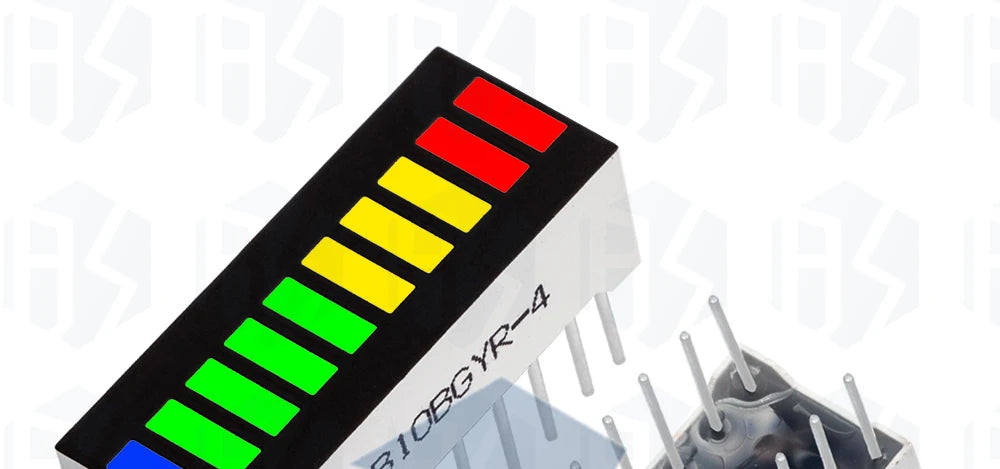 1PC 5/8/10/12/20-Segment Multicolor LED Battery Bar Indicator (Red/White/Blue) - Super Bright for DIY Power Pack Assembly