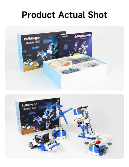 Yahboom Robot Kit Programmable 16 in 1 Building Block Kit Support Python And Makecode Programming Kids Coding for Microbit V2 V1