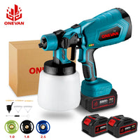 1500W 1000ML Cordless Electric Spray Gun High Power HVLP Paint Sprayer Auto Steel Coating Airbrush For Makita 18V Battery Pin