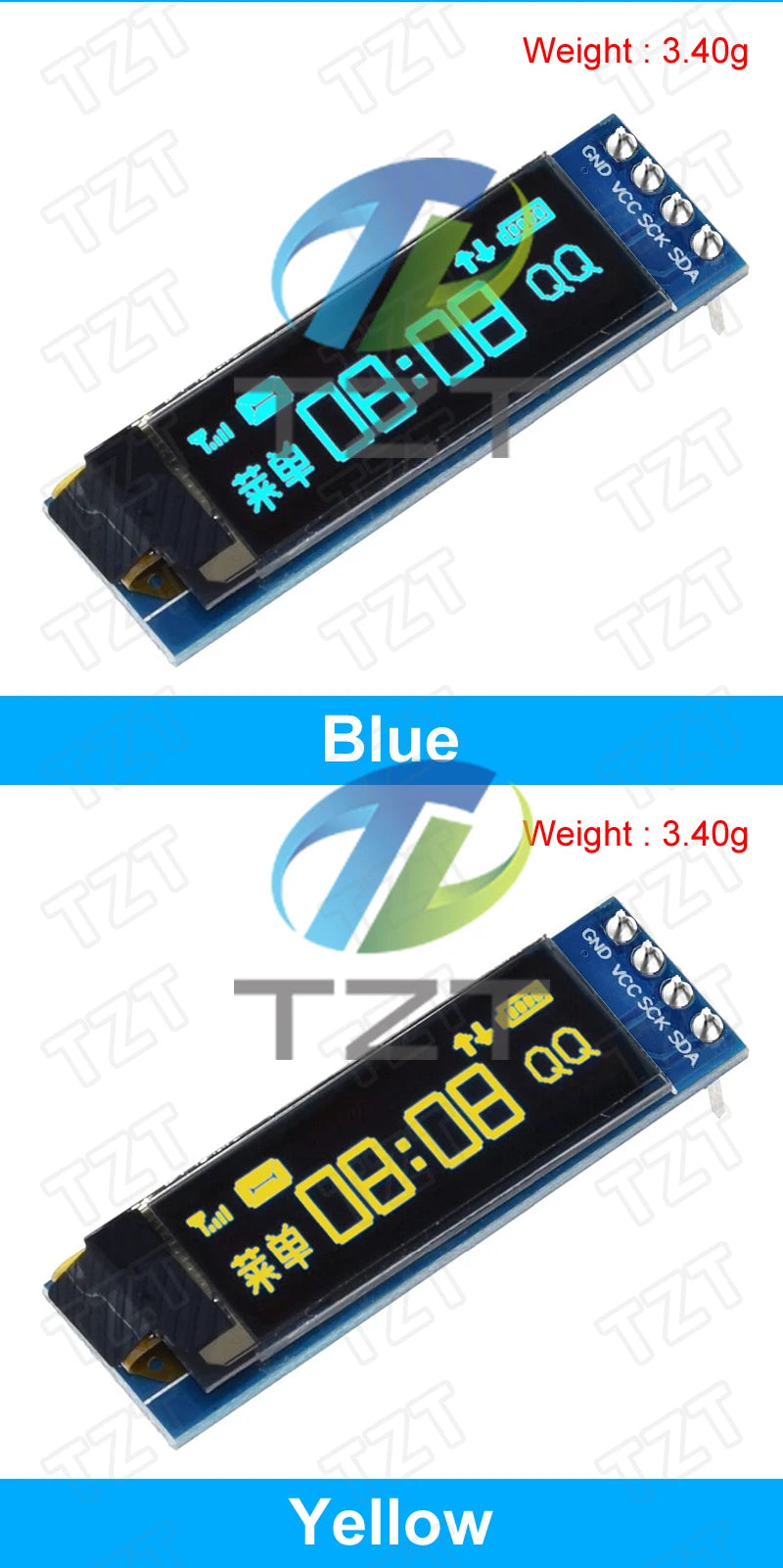 1/3PCS 0.91 inch OLED module 0.91" white/blue OLED 128X32 OLED LCD LED Display Module 0.91" IIC Communicate for ardunio