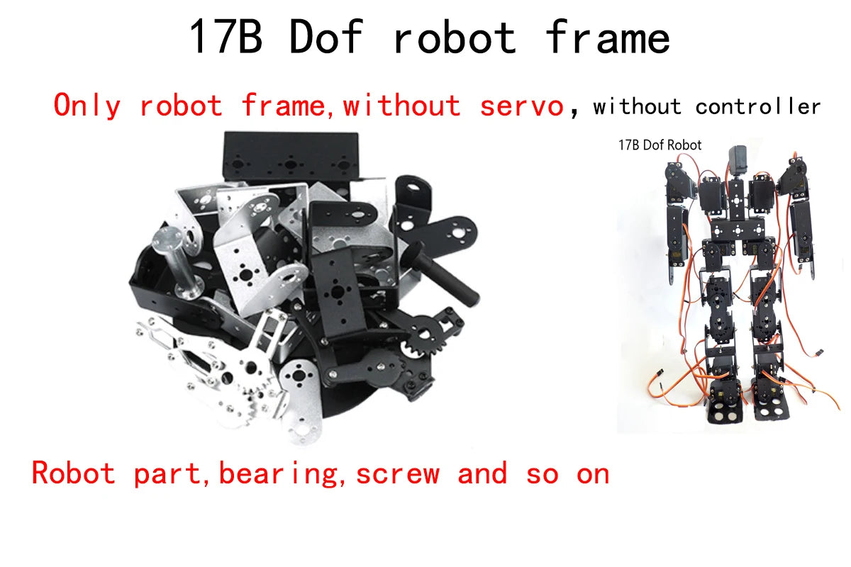 17 DOF Humanoid Robot Frame Educational Robot Kit for Ardunio Robotic Walking Compatible Servo MG996 Programmable Robot DIY Kit