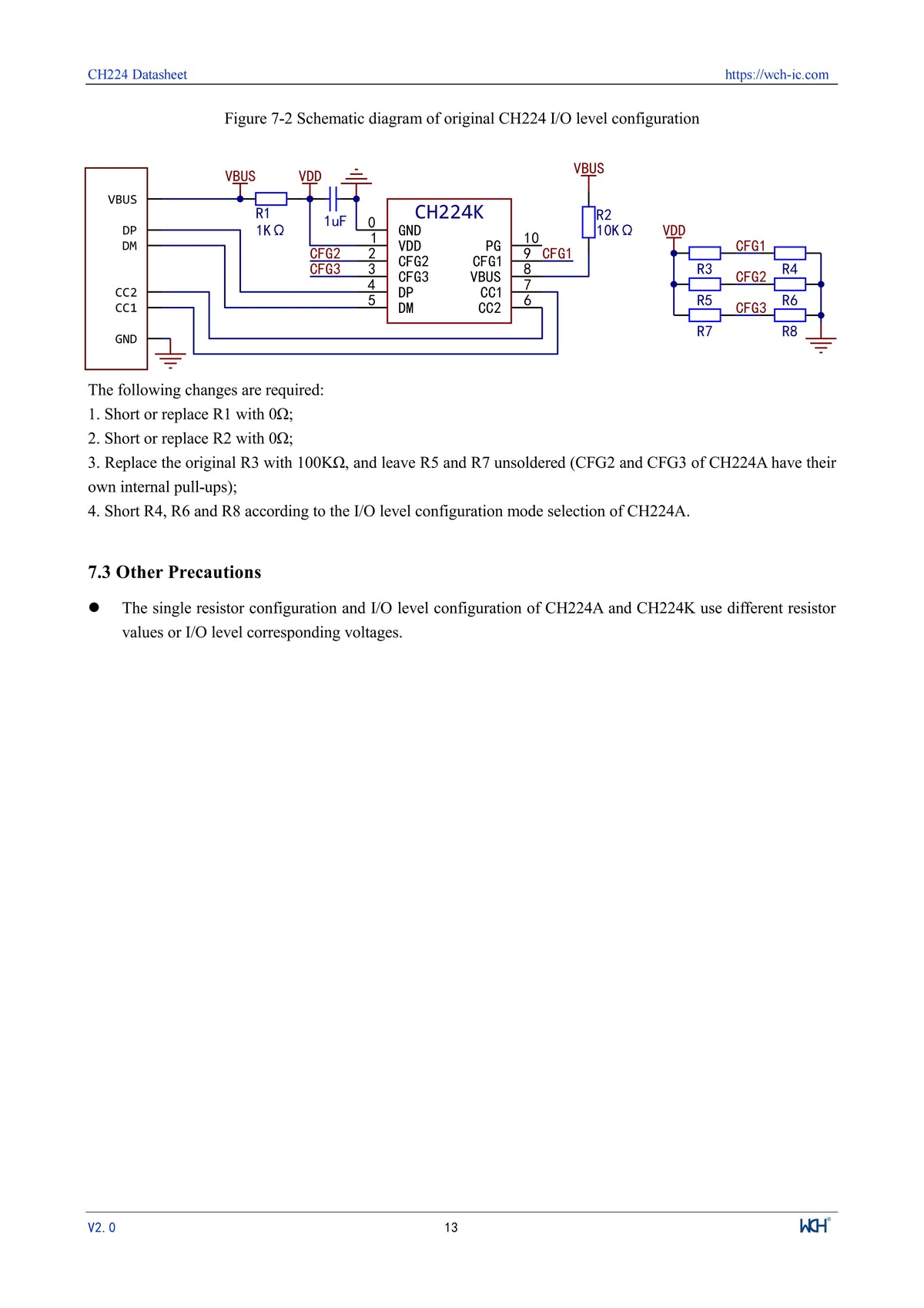 10Pcs/lot CH224 CH224A USB PD3.2 Fast Charging Protocol Receiver Chip