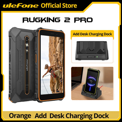 【World Premiere】Ulefone RugKing 2 Pro AI Rugged Phone Android 15 4G 128GB ROM Waterproof Smartphone NFC 5.45"4G  Global 4550mA
