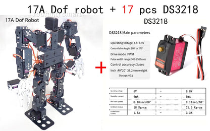 17 DOF Humanoid Robot Frame Educational Robot Kit for Ardunio Robotic Walking Compatible Servo MG996 Programmable Robot DIY Kit