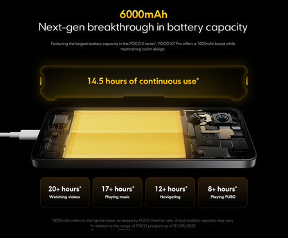 【Brand+】POCO X7 Pro Smartphone Dimensity 8400-Ultra 6000mAh 90W HyperCharge 6.67" AMOLED display NFC Xiaomi HyperOS 2
