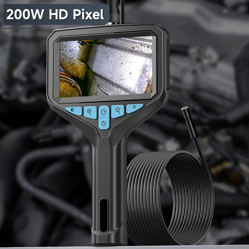2-100m Borescope 8mm Camera 1080P HD 4.3'' Screen Endoscope IP67 Detachable Design 2600mAh Inspection Camera for Piping