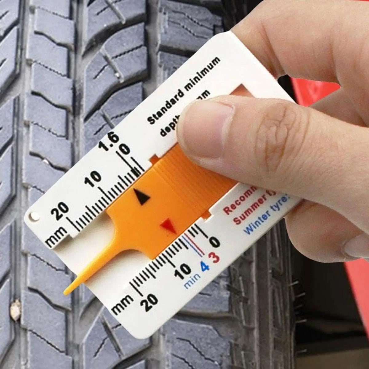 1pcs Tyre Tread Depth Depthometer Car Wheel Tread Depthometer Tread Ruler Wheel Measure Tool Plastic Measure Tools