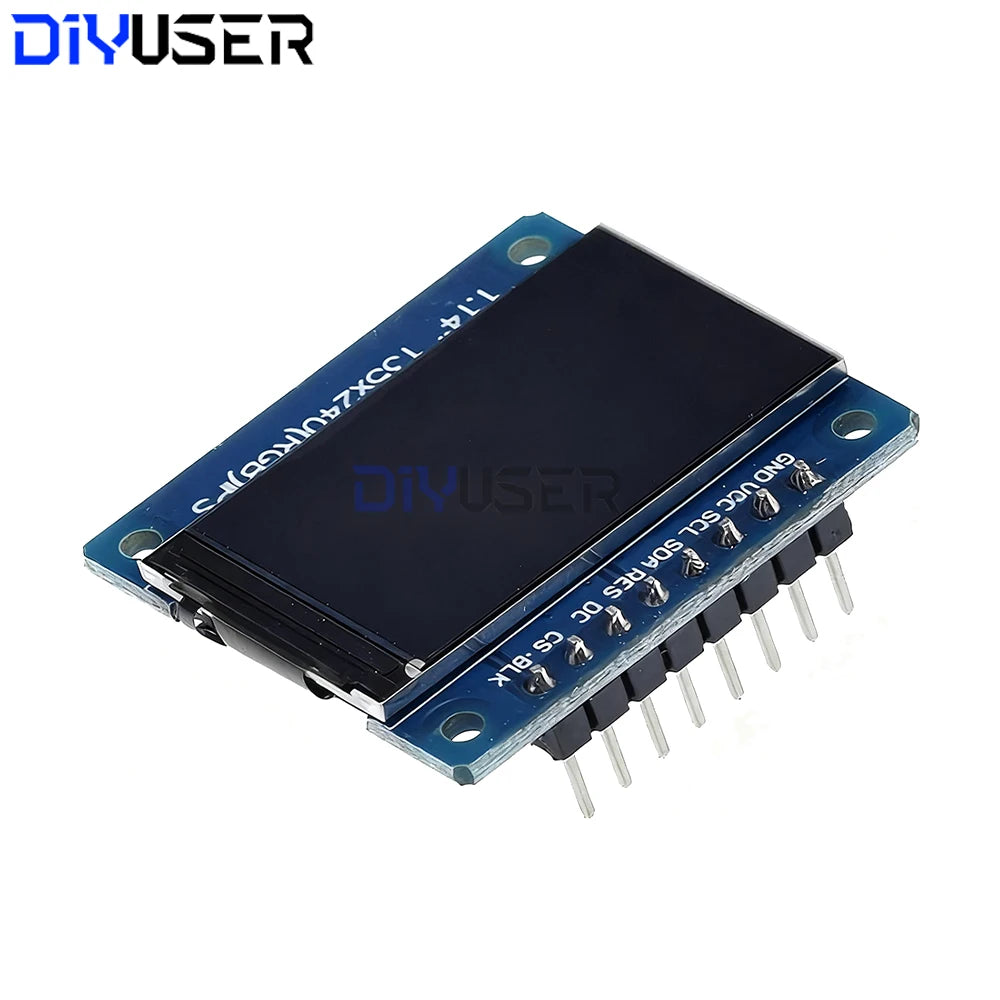 1.14 Inch IPS TFT LCD Display Module 135x240 SPI ST7789 Driver, 65K Color LCD Screen for Arduino Raspberry Pi ESP32 STM32 DIY
